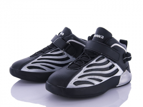 Apawwa DC42 black-silver (демі) кросівки дитячі
