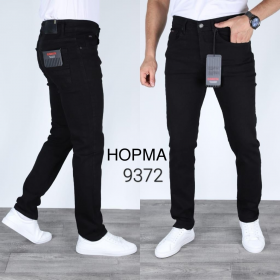 No Brand 9371 black (деми) джинсы мужские