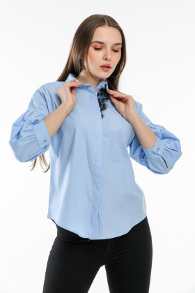 No Brand 2008 голубой (деми) блузка женские
