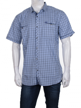 No Brand A315-3 l.blue батал (лето) рубашка мужские