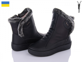 Paolla 427 чорний (зима) ботинки женские