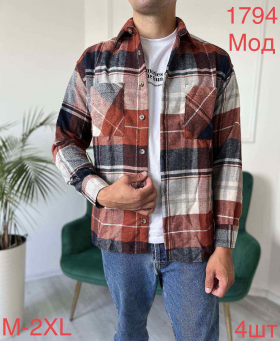 No Brand 1794 brown (зима) рубашка мужские