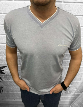 No Brand 33879 grey (лето) футболка мужские