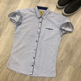 No Brand R257 grey (лето) рубашка 