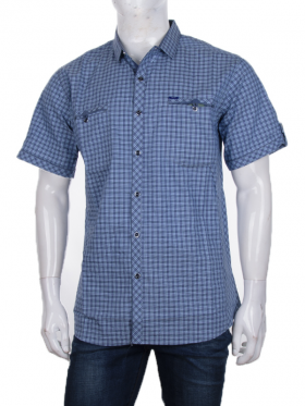 No Brand A315-4 l.blue батал (лето) рубашка мужские
