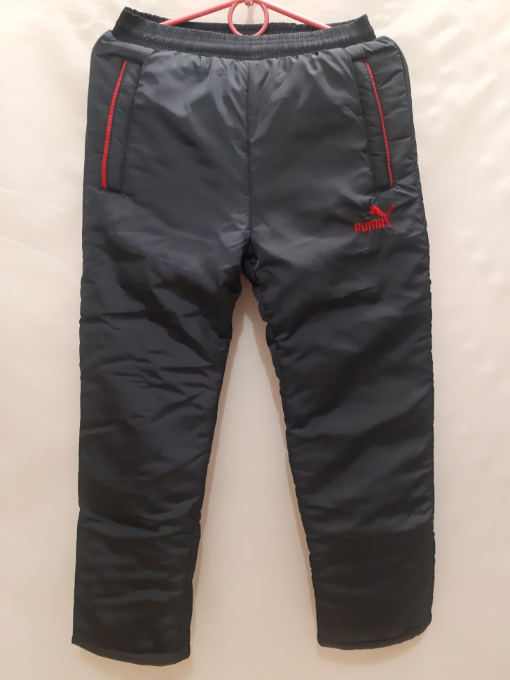 No Brand 48-1 black-red (зима) штаны спорт 