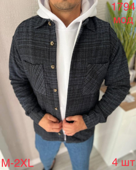 No Brand 1794 d.grey (зима) рубашка мужские