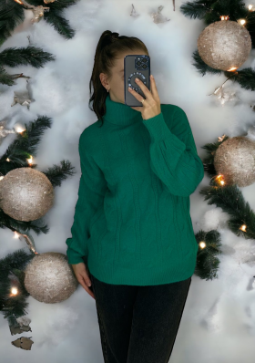 No Brand 26409 green (зима) свитер женские