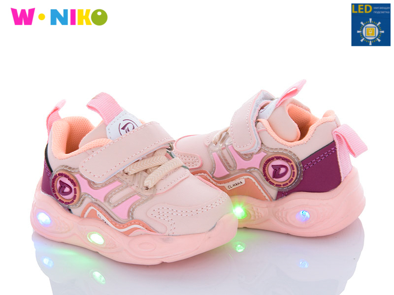 W.Niko CC107-4 LED (деми) кроссовки детские