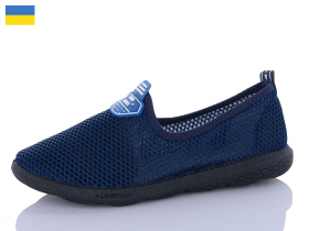 Kindzer Kindzer W118 синій чор-підош. (літо) жіночі кросівки