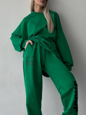No Brand 499 green (деми) костюм спорт женские