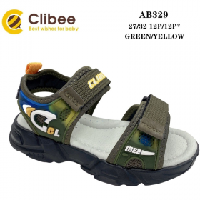Clibee Apa-AB329 green-yellow (літо) дитячі босоніжки