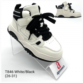 Apawwa Apa-T846 white-black (деми) кроссовки детские