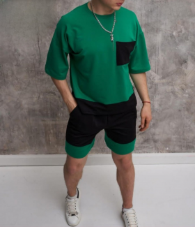 No Brand 12-1 green (лето) костюм мужские