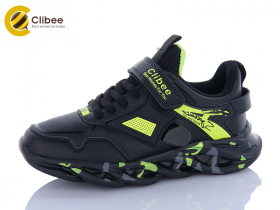 Clibee EC280 black-green (деми) кроссовки детские