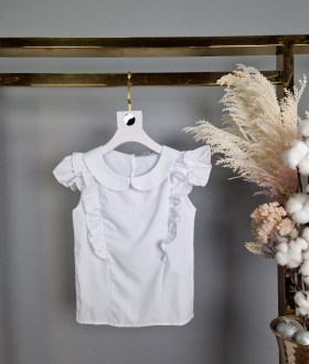 No Brand 493 white (літо) блузка дитяча