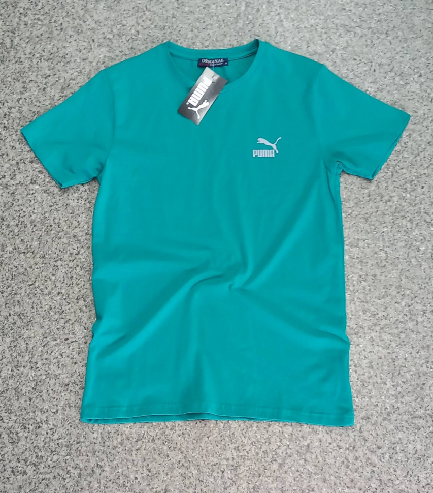 No Brand 586 l.blue (лето) футболка мужские