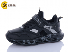 Clibee EC280 black-grey (деми) кроссовки детские