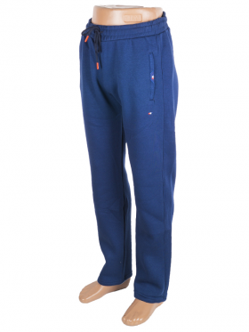 No Brand 5846 blue (зима) штаны спорт мужские