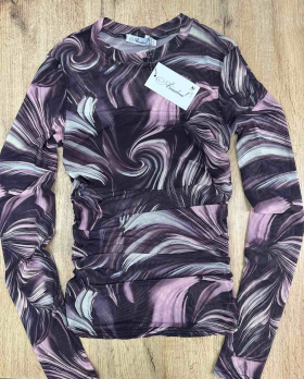No Brand 1469 black-pink (деми) свитер женские