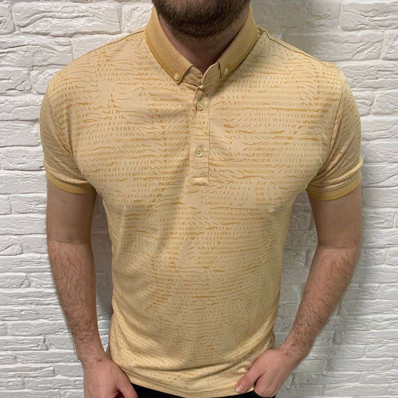 No Brand S1114 yellow (лето) футболка мужские