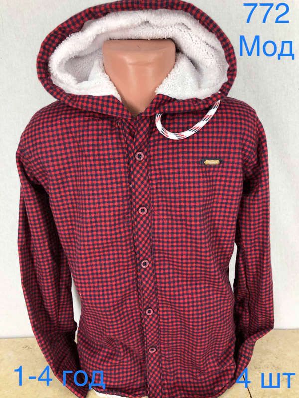 No Brand 788 d.red (1-4) (зима) рубашка детские