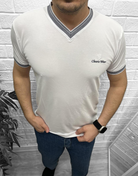No Brand 33884 white (літо) футболка чоловіча