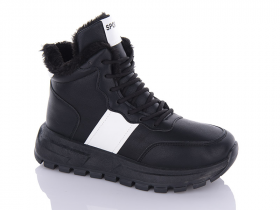 No Brand AG66 black (зима) кросівки жіночі