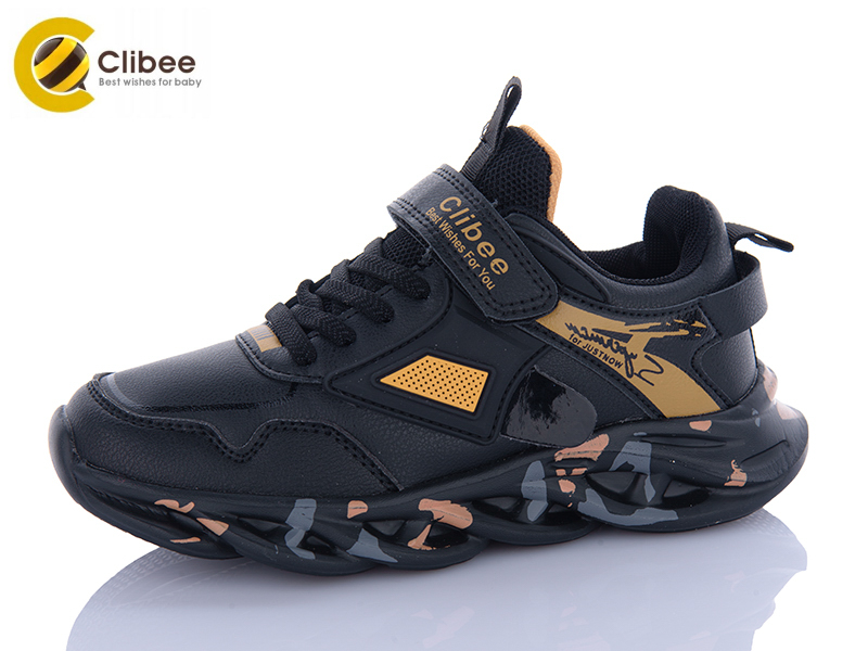 Clibee EC280 black-yellow (демі) кросівки дитячі