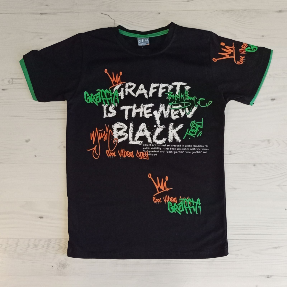 No Brand 9714 black (лето) футболка детские