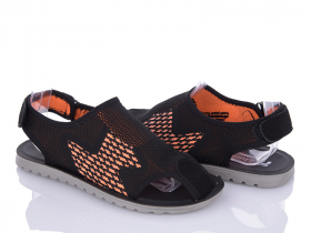 Wonex M201-10 black-orange (літо) сандалі чоловічі