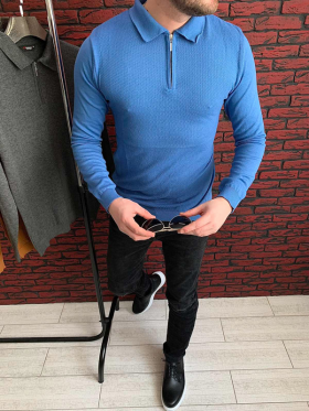 No Brand S801 blue (деми) свитер мужские