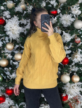 No Brand 26409 yellow (зима) свитер женские
