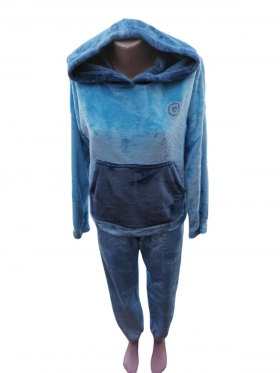 No Brand 63 l.blue (зима) пижама женские