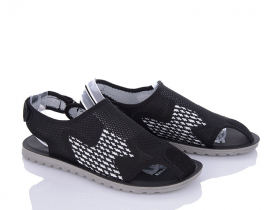 Wonex M201-10 black-white (літо) сандалі чоловічі
