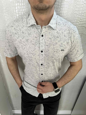No Brand 1616 white (лето) рубашка мужские