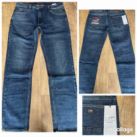 No Brand S3095B blue (деми) джинсы мужские