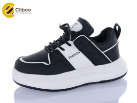 Clibee LC982 black-white (деми) кроссовки детские