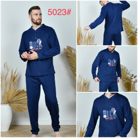 No Brand 5023 navy (зима) пижама мужские