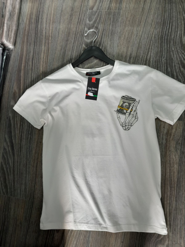 No Brand 156 white (лето) футболка мужские