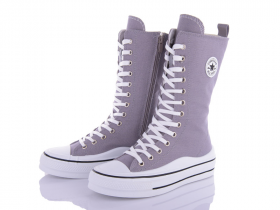 Violeta 177-23 grey (деми) ботинки женские