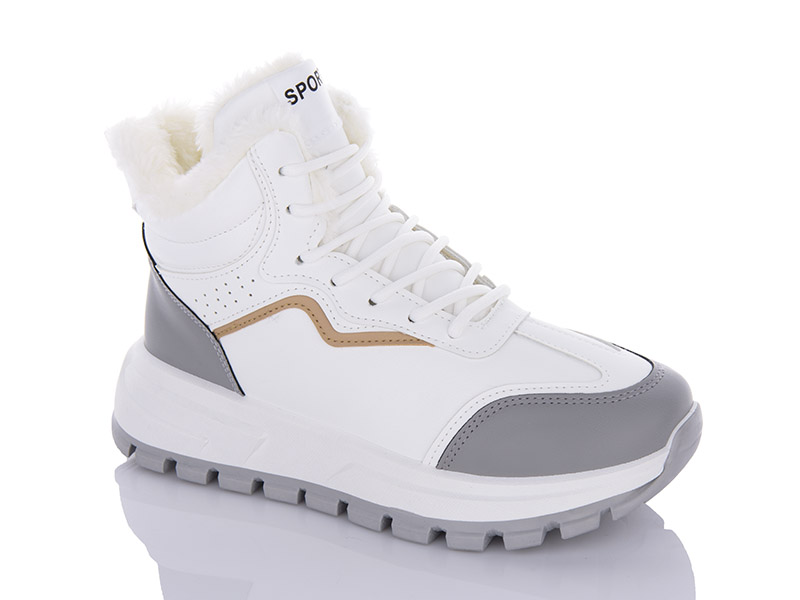 No Brand AG67 white (зима) жіночі кросівки жіночі
