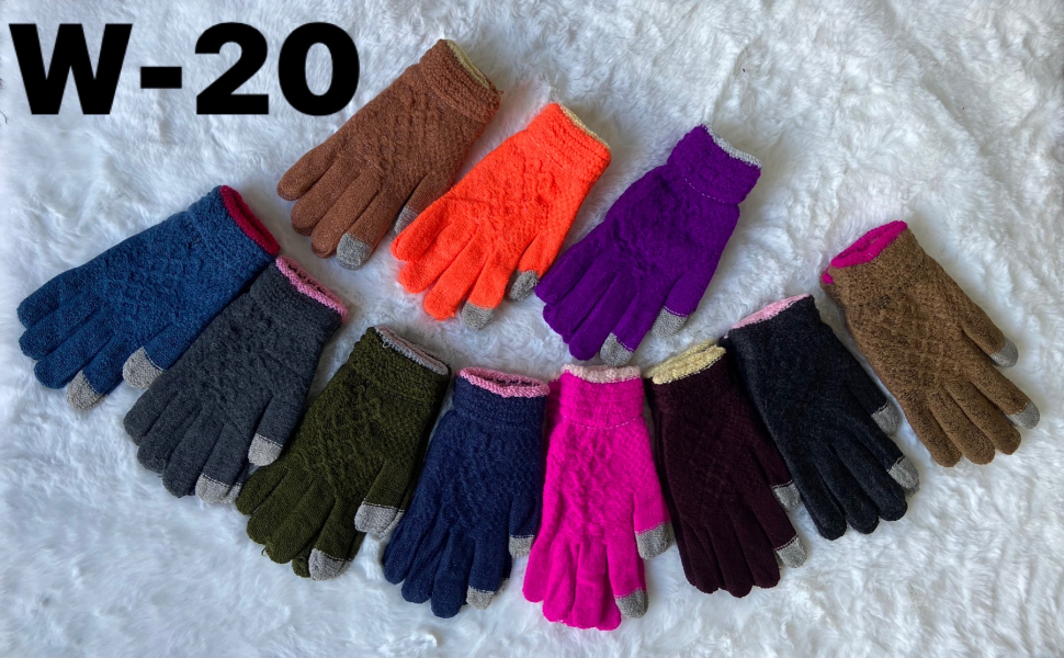 No Brand W20 mix (зима) перчатки женские