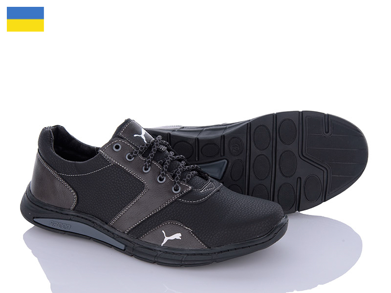 Paolla 90-3 чорний (демі) кросівки чоловічі