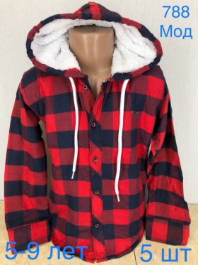 No Brand 788 red (5-9) (зима) сорочка дитяча