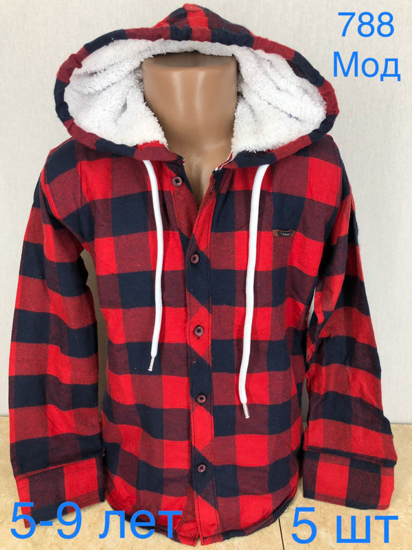 No Brand 788 red (5-9) (зима) рубашка детские