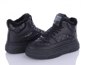 Violeta 149-16 black (зима) кросівки жіночі