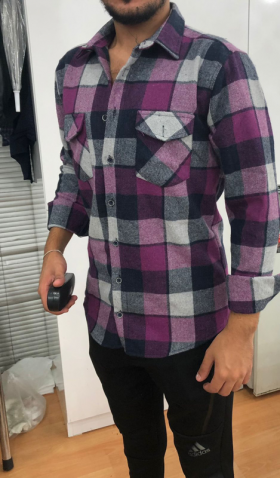 Varetti S2464 purple (деми) рубашка мужские