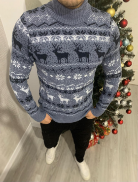 No Brand S2657 grey (зима) свитер мужские