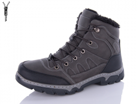 No Brand A2306 grey (зима) ботинки мужские